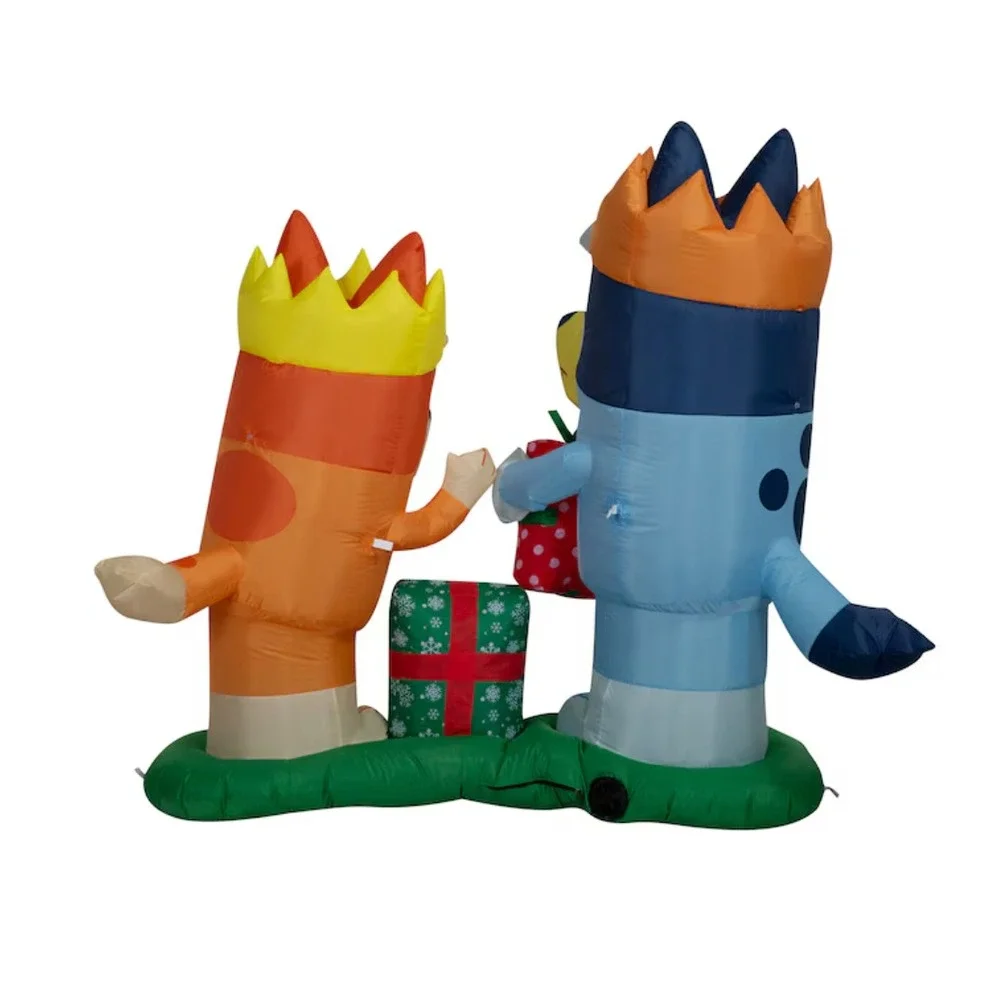 Gemmy‎ Bluey & Bingo Lighted Airblown Christmas Inflatable 6ft Holiday Presents